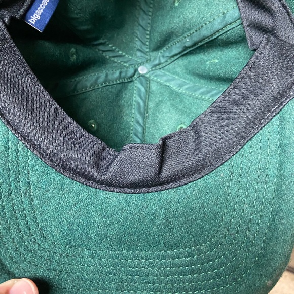 Retro Green “1825” Wool Blend Strap Back Baseball Hat Cap MINTY OS - Picture 4 of 6